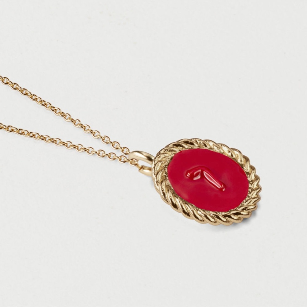 Maje numeric necklace - July medallion